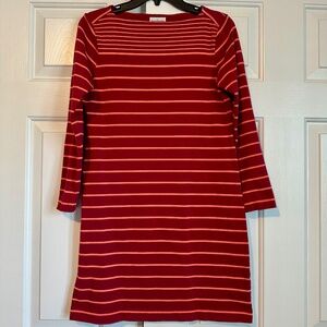 L.L.Bean Signature Rugby Stripe LS knit dress size 2P